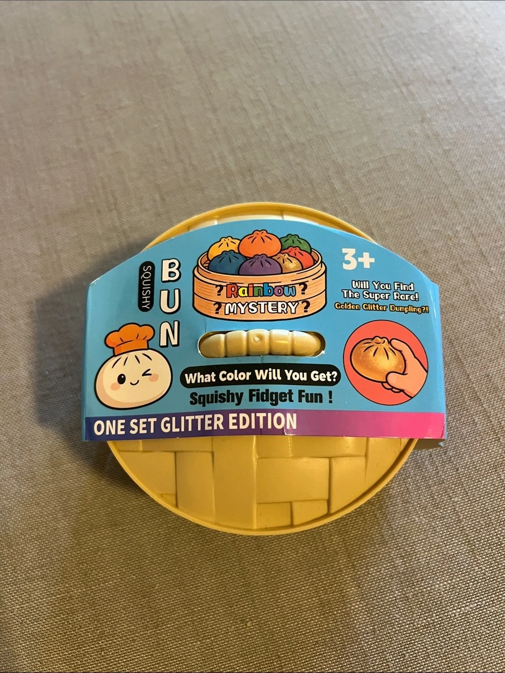 NWT - Squishy Fidget Dumpling Collectable - Blue Glitter Edition